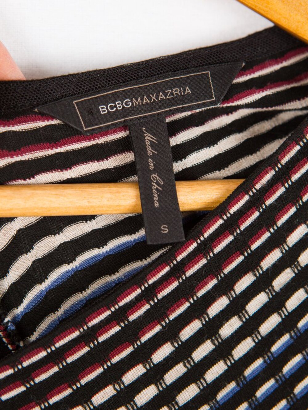 BCBGMaxAzria Multicolor Striped Fit-and-Flare Midi Dress - Picture 7 of 12